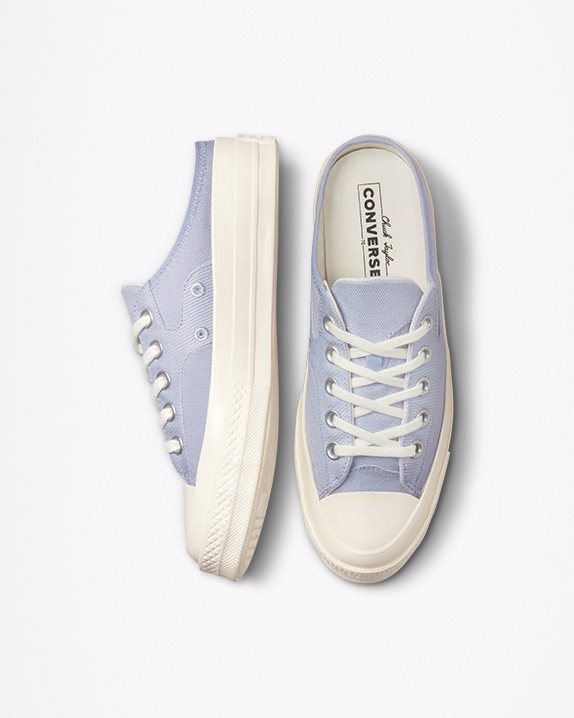 Unisex Converse Chuck 70 Mule Crafted Canvas Slip Serene Sapphire - Click Image to Close