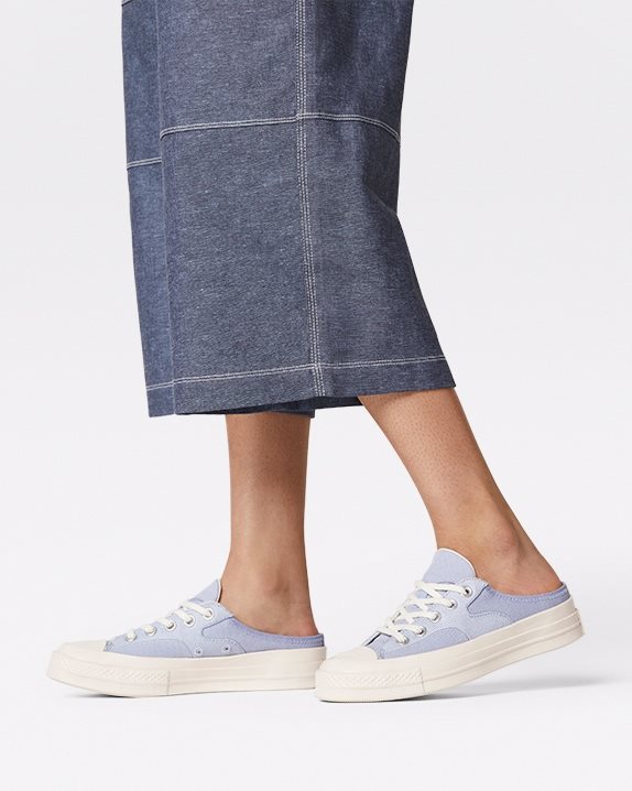 Unisex Converse Chuck 70 Mule Crafted Canvas Slip Serene Sapphire - Click Image to Close