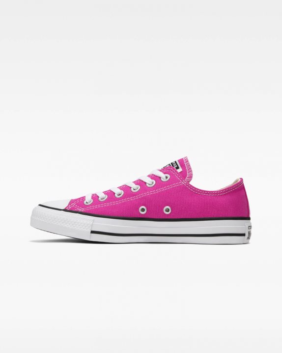 Unisex Converse Chuck Taylor All Star Seasonal Colour Low Top Active Fuchsia - Click Image to Close
