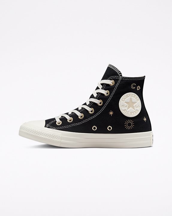 Womens Converse Chuck Taylor All Star Festival Golden Mind High Top Black - Click Image to Close