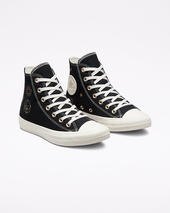 Womens Converse Chuck Taylor All Star Festival Golden Mind High Top Black