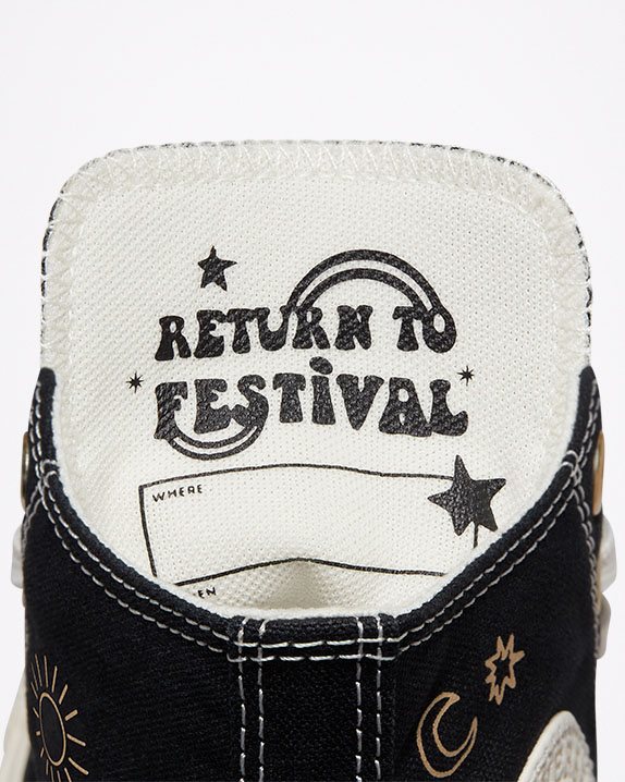 Womens Converse Chuck Taylor All Star Festival Golden Mind High Top Black