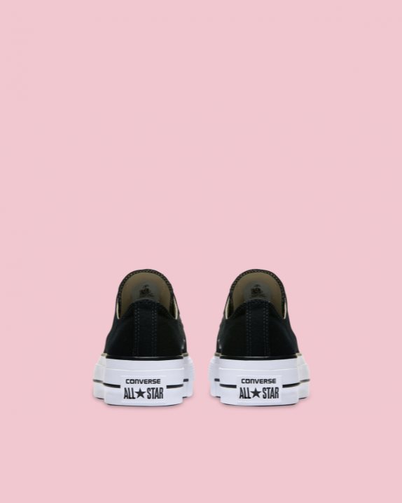 Womens Converse Chuck Taylor All Star Canvas Lift Low Top Black - Click Image to Close
