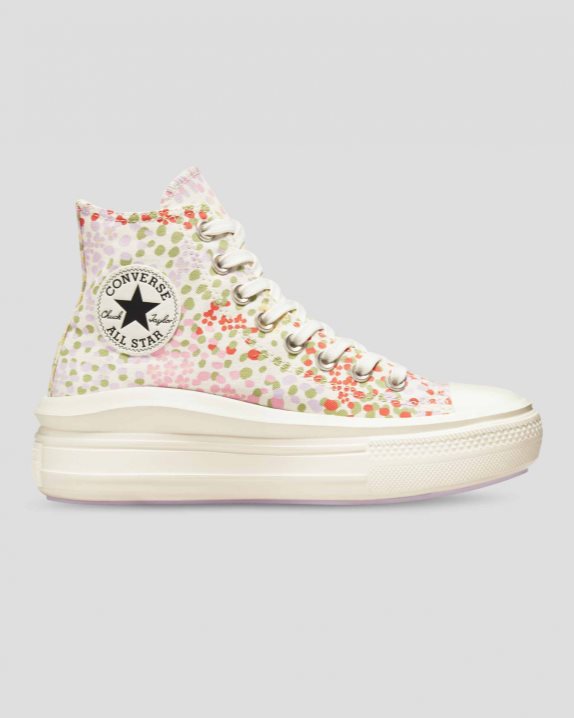 Womens Converse Chuck Taylor All Star Move Things To Grow High Top Egret - Click Image to Close