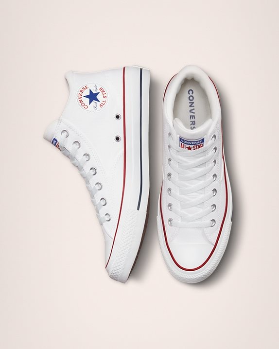 Unisex Converse Chuck Taylor All Star Malden Street Mid White - Click Image to Close