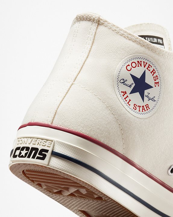 Unisex CONS Chuck Taylor All Star Pro Cut Off Mid Egret