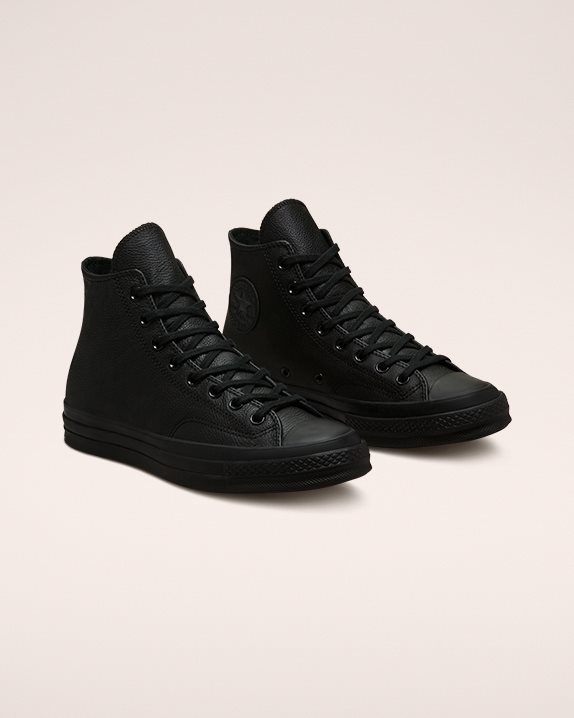 Unisex Converse Chuck 70 Tonal Leather High Top Black - Click Image to Close