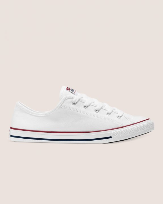 Womens Converse Chuck Taylor All Star Dainty Basic Canvas Low Top White - Click Image to Close