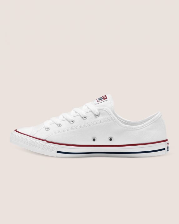 Womens Converse Chuck Taylor All Star Dainty Basic Canvas Low Top White - Click Image to Close
