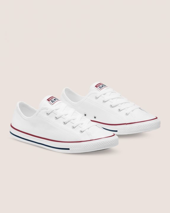 Womens Converse Chuck Taylor All Star Dainty Basic Canvas Low Top White