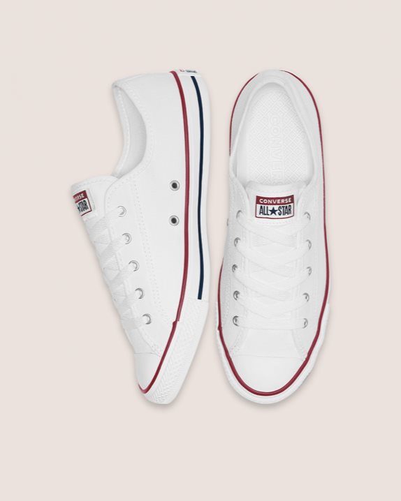 Womens Converse Chuck Taylor All Star Dainty Basic Canvas Low Top White - Click Image to Close