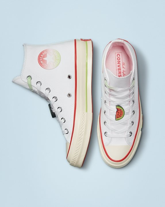 Unisex Converse Chuck 70 Summer Fruit High Top White - Click Image to Close