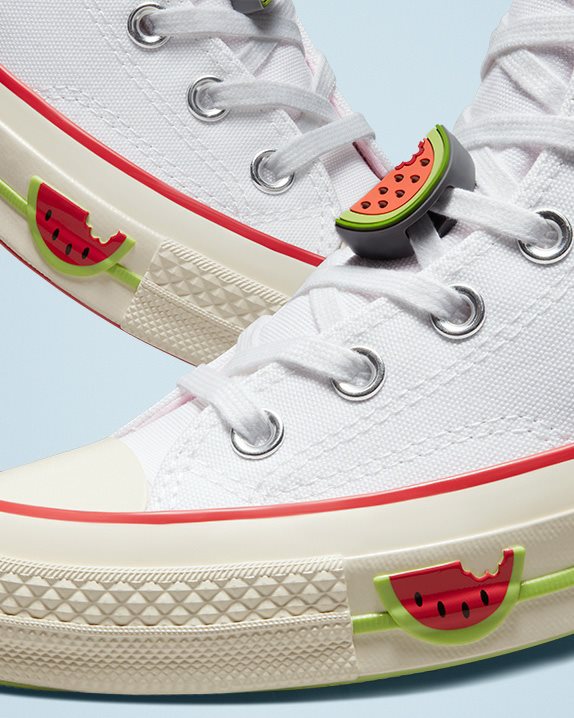 Unisex Converse Chuck 70 Summer Fruit High Top White - Click Image to Close