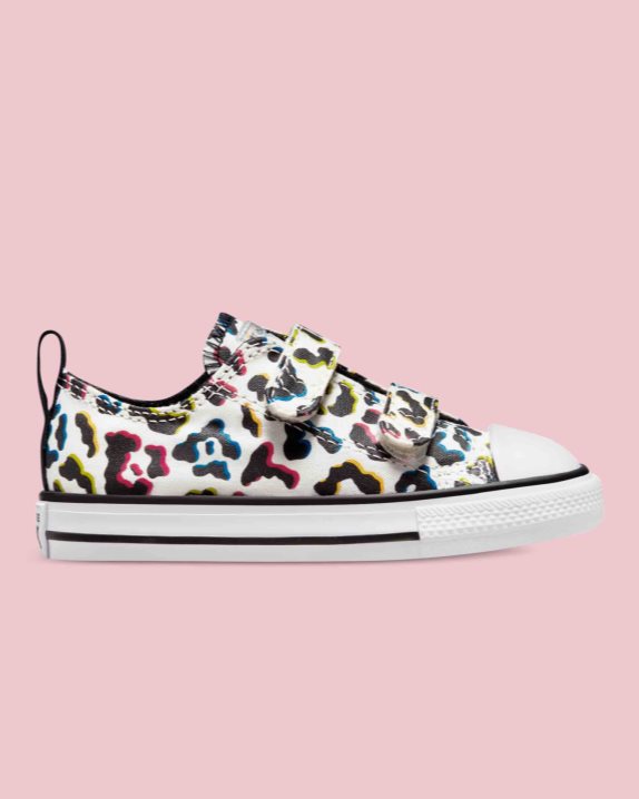 Chuck Taylor All Star Leopard Print Infant 2V Low Top Egret - Click Image to Close