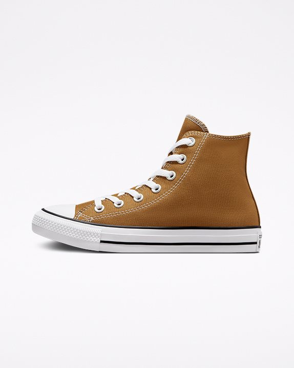 Unisex Converse Chuck Taylor All Star Seasonal Colour High Top Amber Brew - Click Image to Close