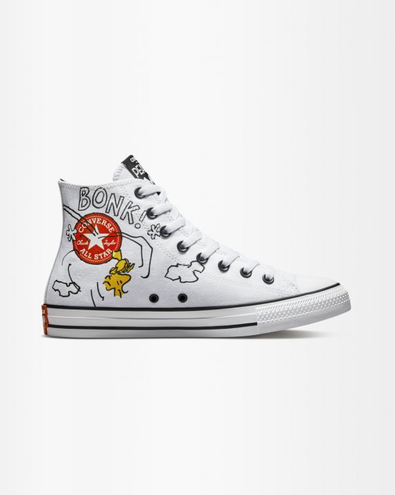 Unisex Converse X Peanuts Unisex Chuck Taylor All Star High Top White - Click Image to Close