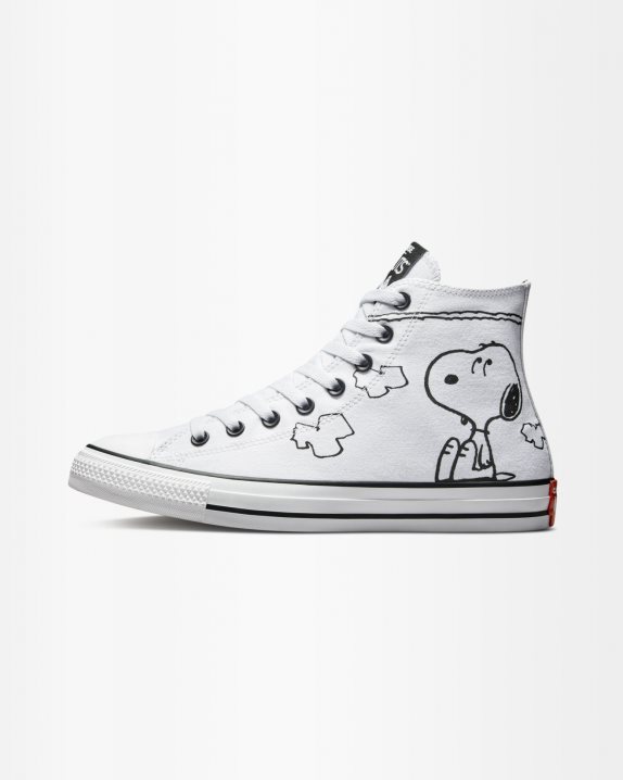 Unisex Converse X Peanuts Unisex Chuck Taylor All Star High Top White - Click Image to Close