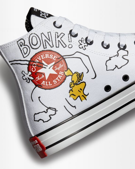 Unisex Converse X Peanuts Unisex Chuck Taylor All Star High Top White - Click Image to Close