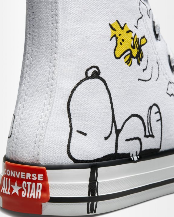 Unisex Converse X Peanuts Unisex Chuck Taylor All Star High Top White - Click Image to Close