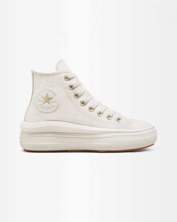 Womens Converse Chuck Taylor Move Platform High Top Natural Ivory - Click Image to Close