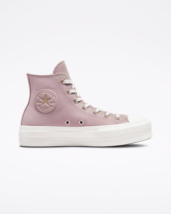 Womens Converse Chuck Taylor All Star Lift Earthy Tones High Top Stone Mauve - Click Image to Close