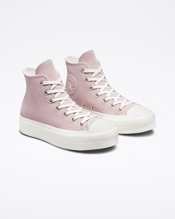 Womens Converse Chuck Taylor All Star Lift Earthy Tones High Top Stone Mauve - Click Image to Close