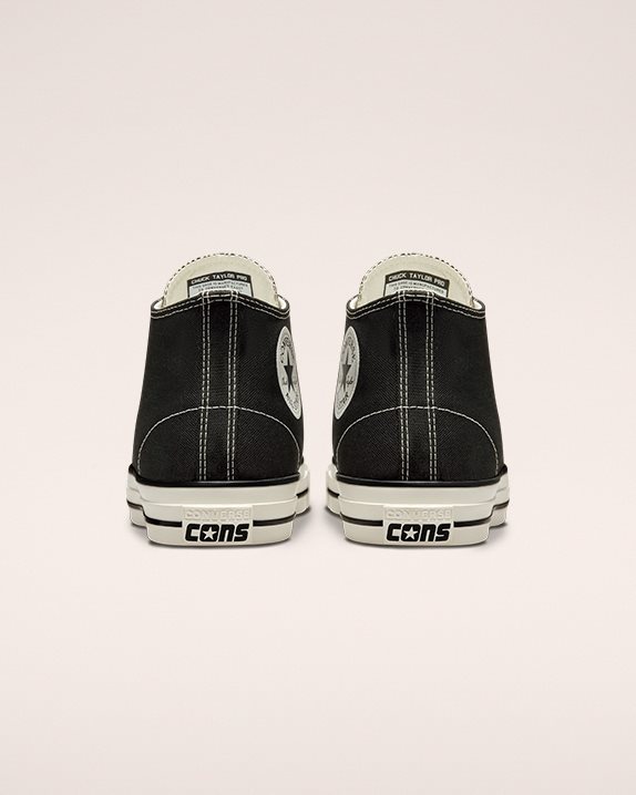 Unisex CONS Chuck Taylor All Star Pro Cut Off Mid Black - Click Image to Close