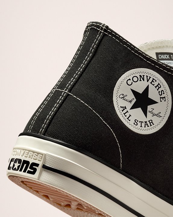 Unisex CONS Chuck Taylor All Star Pro Cut Off Mid Black - Click Image to Close