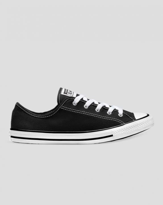 Womens Converse Chuck Taylor All Star Dainty Basic Canvas Low Top Black - Click Image to Close