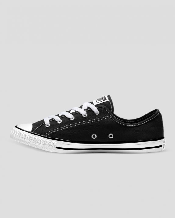 Womens Converse Chuck Taylor All Star Dainty Basic Canvas Low Top Black - Click Image to Close