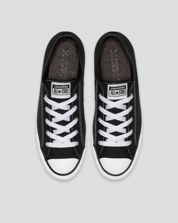 Womens Converse Chuck Taylor All Star Dainty Basic Canvas Low Top Black - Click Image to Close
