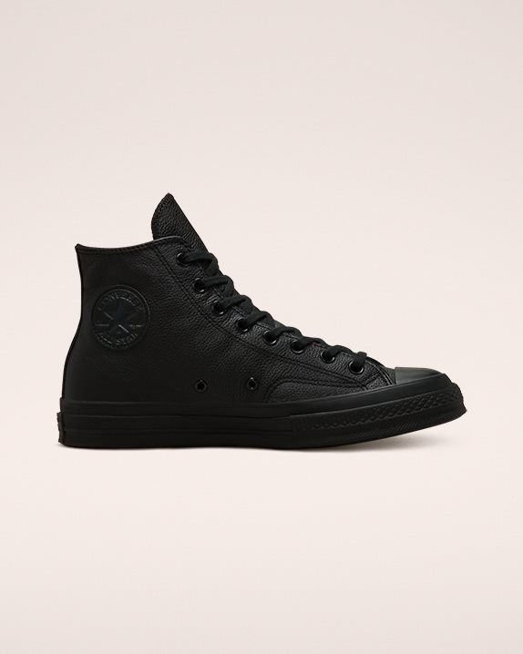 Unisex Converse Chuck 70 Tonal Leather High Top Black - Click Image to Close