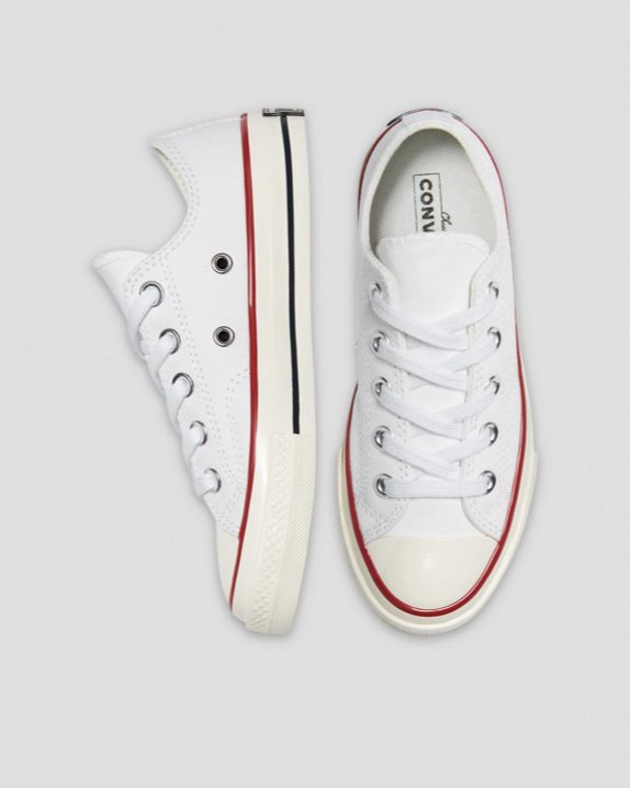 Chuck 70 Vintage Canvas Junior Low Top White - Click Image to Close
