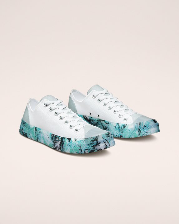 Unisex Converse Chuck Taylor All Star CX Throwback Craft Low Top Marbled White - Click Image to Close