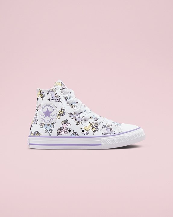 Chuck Taylor All Star Unicorns Junior High Top White - Click Image to Close