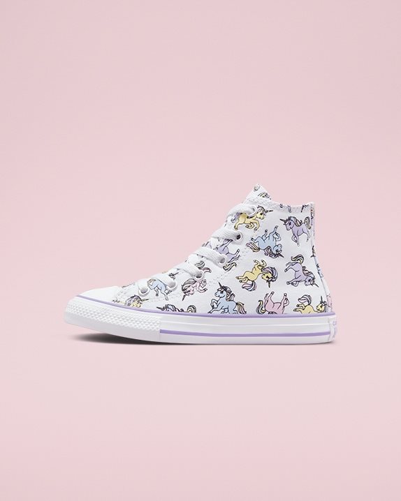 Chuck Taylor All Star Unicorns Junior High Top White - Click Image to Close