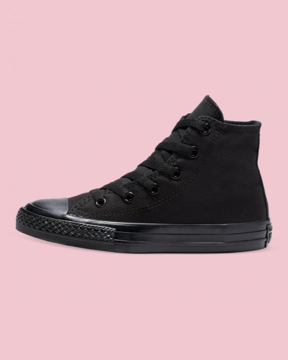 Chuck Taylor All Star Classic Colour Junior High Top Black - Click Image to Close