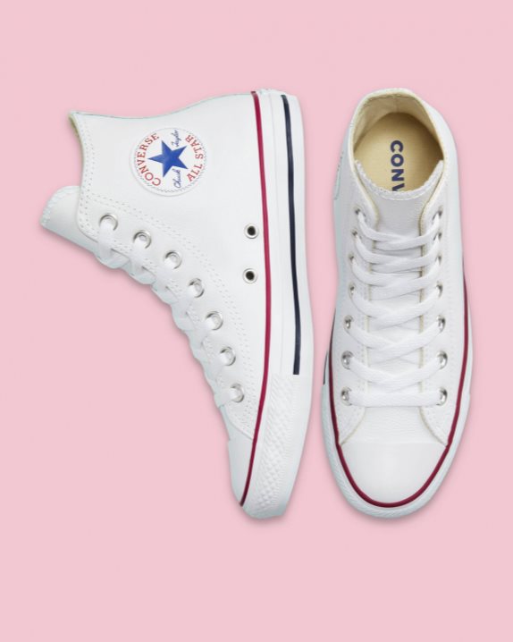 Unisex Converse Chuck Taylor All Star Leather High Top White