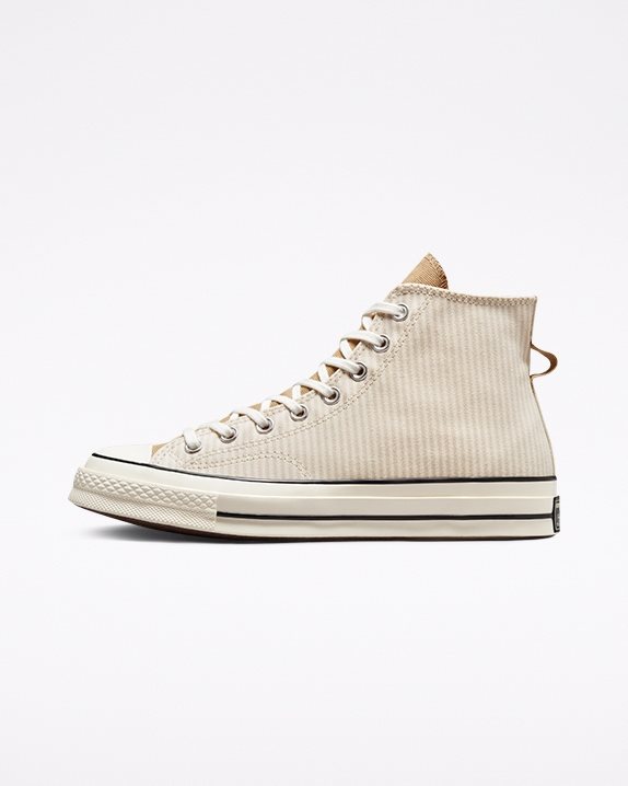 Unisex Converse Chuck 70 Hickory Stripe High Top Desert Sand