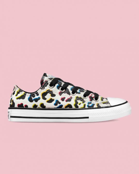 Chuck Taylor All Star Leopard Print Junior Low Top Egret - Click Image to Close