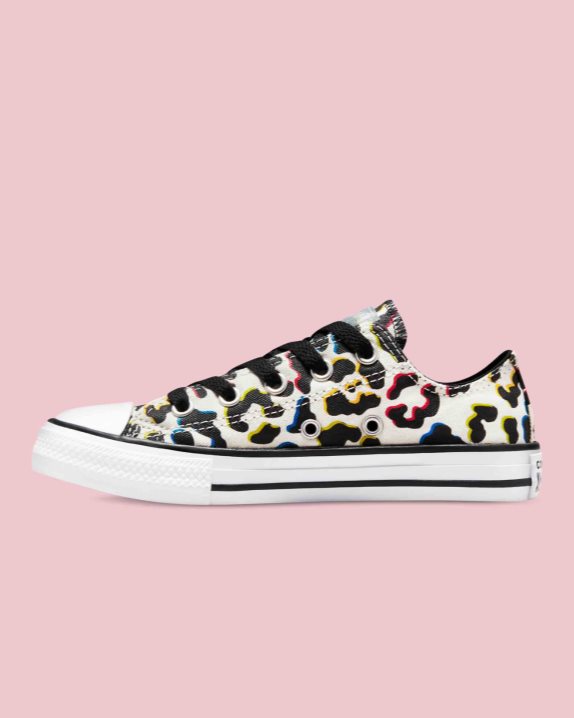 Chuck Taylor All Star Leopard Print Junior Low Top Egret - Click Image to Close