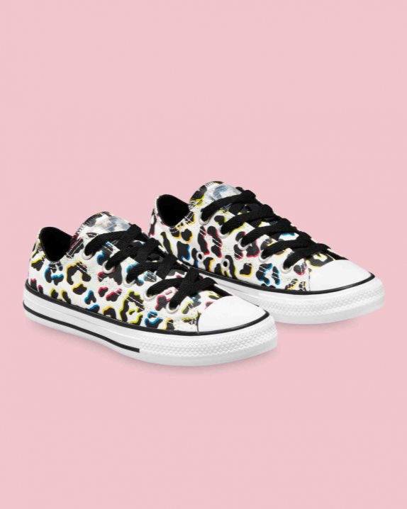 Chuck Taylor All Star Leopard Print Junior Low Top Egret