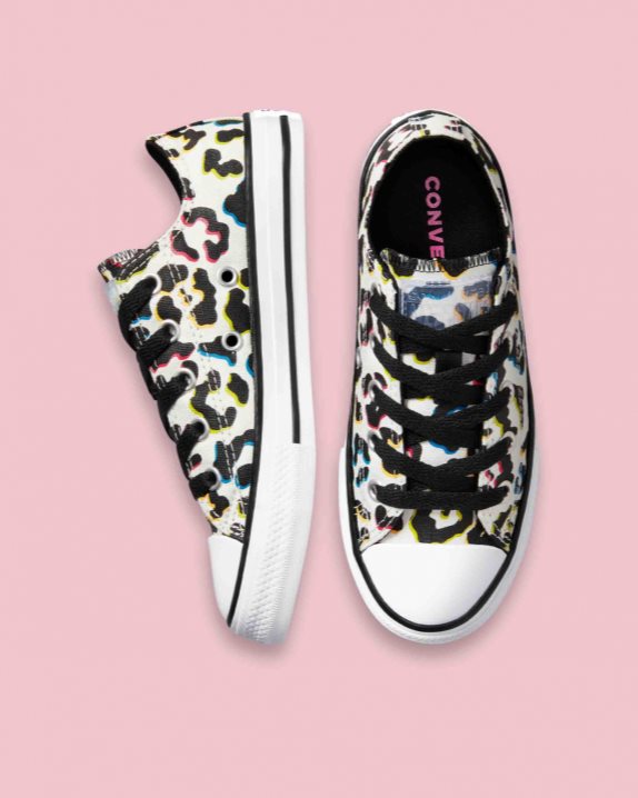 Chuck Taylor All Star Leopard Print Junior Low Top Egret