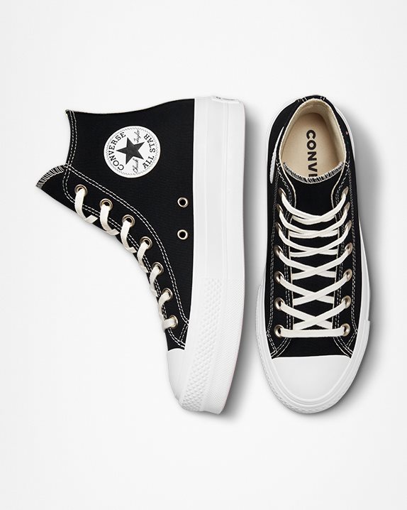 Womens Converse Chuck Taylor All Star Lift Crystal Energy High Top Black - Click Image to Close