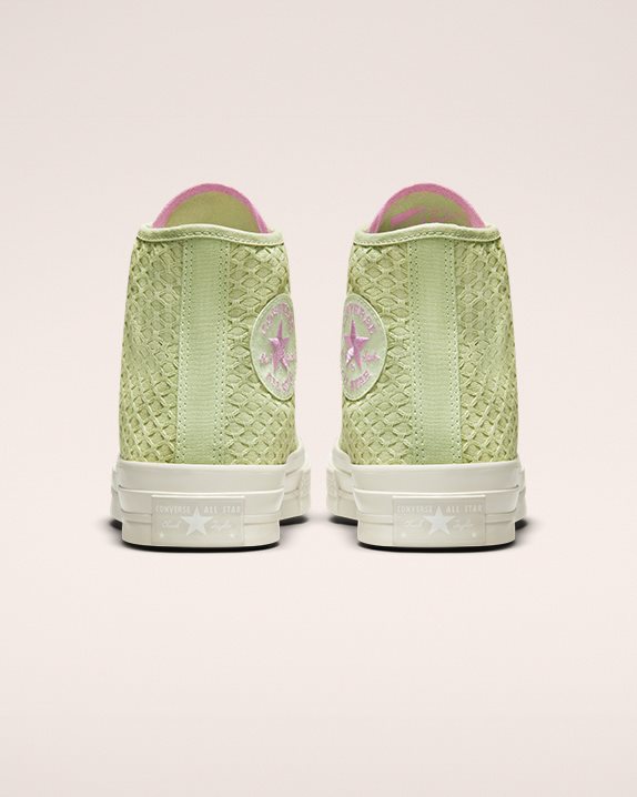 Womens Converse Chuck 70 Summer Jacquard High Top Olive Aura - Click Image to Close