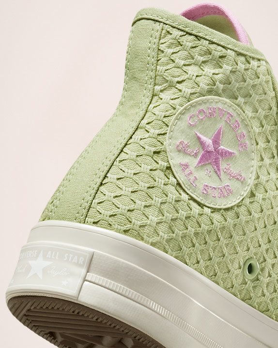 Womens Converse Chuck 70 Summer Jacquard High Top Olive Aura - Click Image to Close