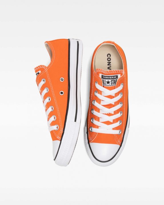 Unisex Converse Chuck Taylor All Star Seasonal Colour Low Top Orange - Click Image to Close