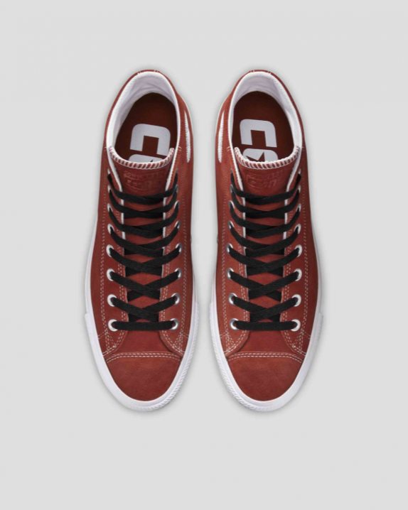 Unisex CONS Chuck Taylor All Star Pro Suede High Top Dark Terracotta - Click Image to Close