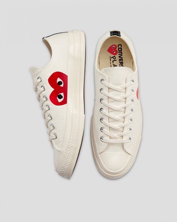 Unisex Converse X Comme des Gar?ons Chuck 70 Play Low Top Milk