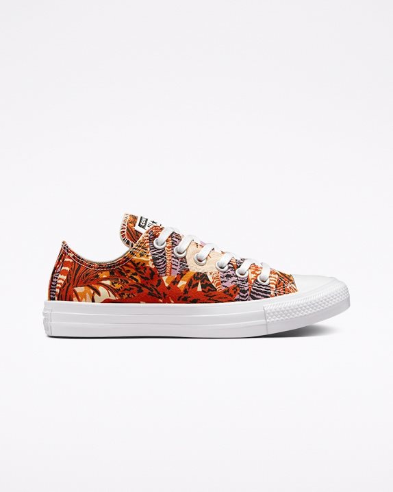 Womens Converse Chuck Taylor All Star Tropical Print Low Top Mantra Orange